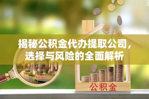 甘孜州揭秘公积金代办提取公司，选择与风险的全面解析