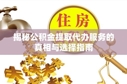 丽水揭秘公积金提取代办服务的真相与选择指南