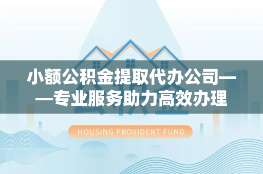 眉山小额公积金提取代办公司——专业服务助力高效办理